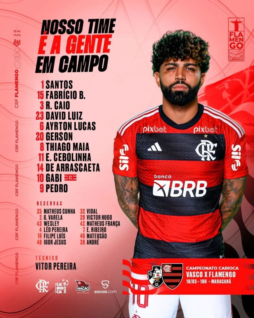 Onde assistir ao vivo o jogo Vasco x Flamengo hoje, domingo, 19